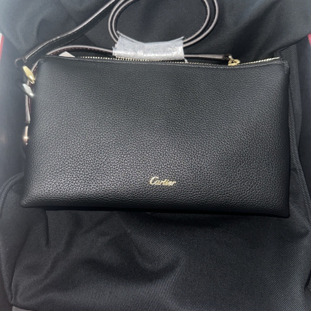 Cartier black mini shoulder bag